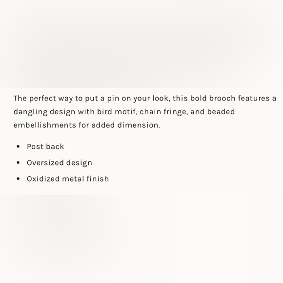 NWT Free People Cresta Dangle Brooch - Picture 4 of 4